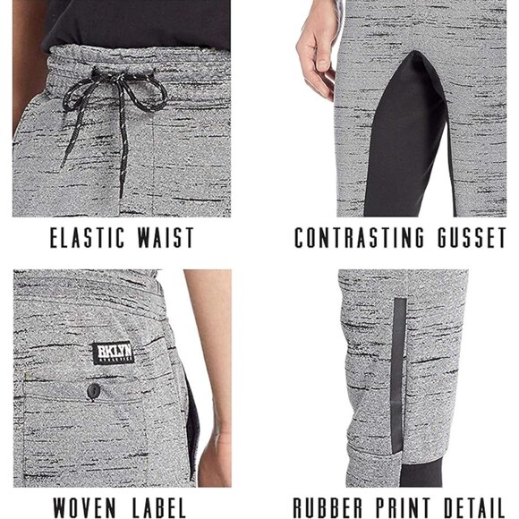 Brooklyn BKLYN Athletics 2.0 Jogger Sweatpants Men’s XL Gray Drawstring Pockets - Picture 2 of 10